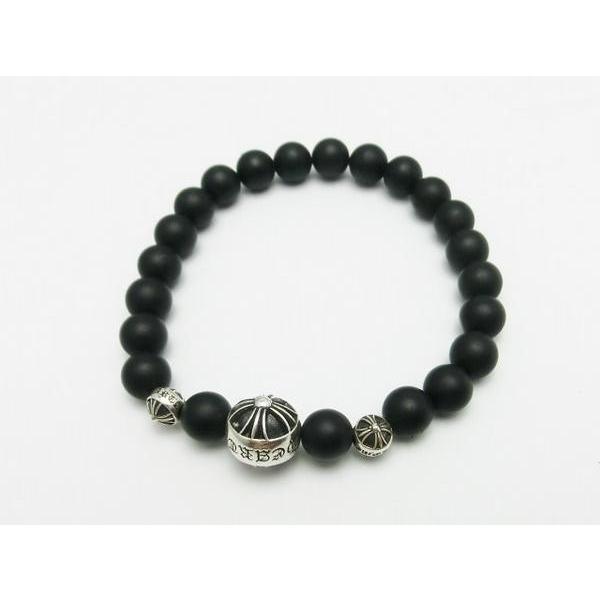 CHROME HEARTS（クロムハーツ） マットブラックオニキス ビーズブレス