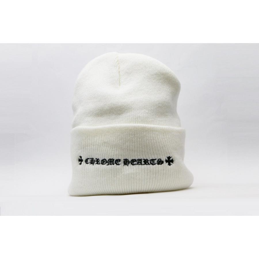 Chrome Hearts ニット帽 ホワイト CHROME HEARTS（クロムハーツ） ニット帽子 マルチプラス ホワイト CH