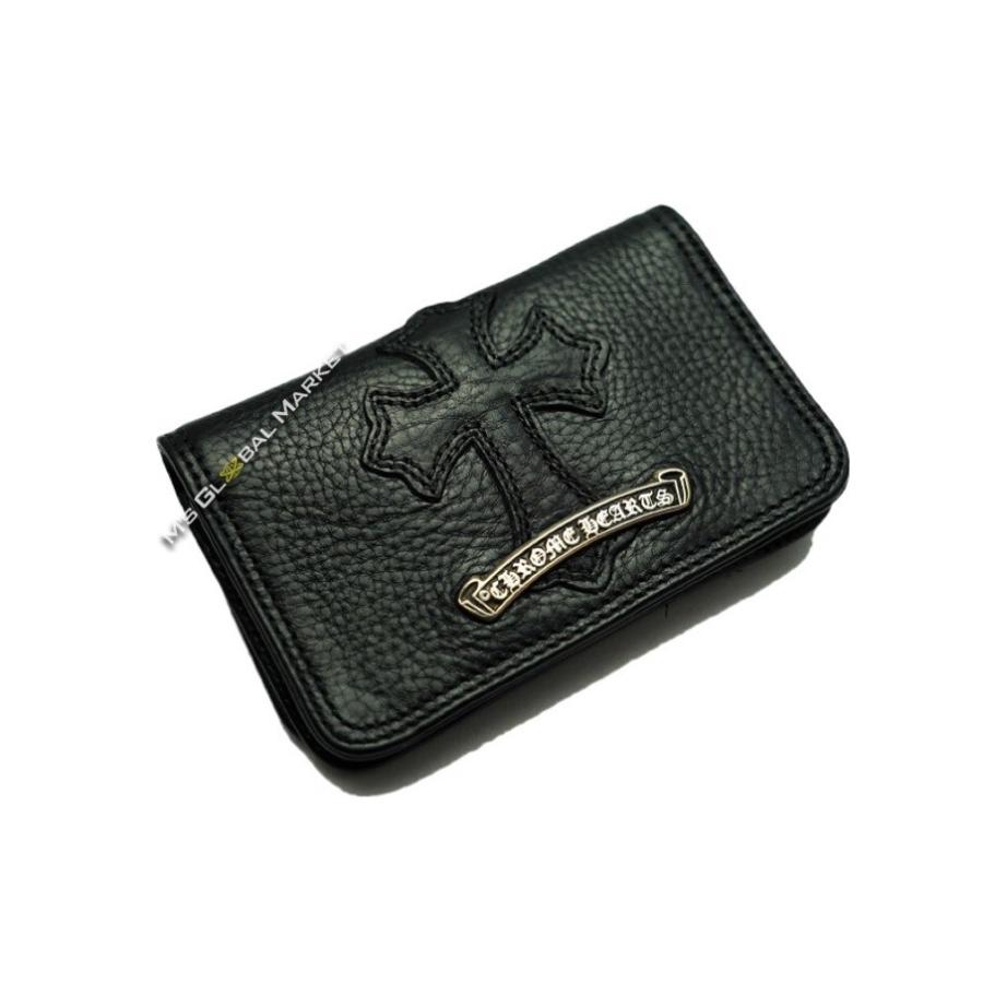 クロムハーツ カードケース 名刺入れ 財布　黒 チェーンホール付き CHクロス　レザーパッチ　CHROME HEARTS :  chcardcace2-black-crspatch : エムジーエム - 通販 - Yahoo!ショッピング