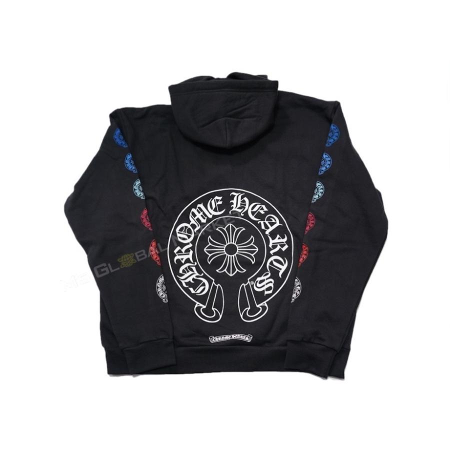 クロムハーツ　マルチ　ホースシュー　パーカー　L クロムハーツ マルチカラー ホースシュー ジップパーカー Black