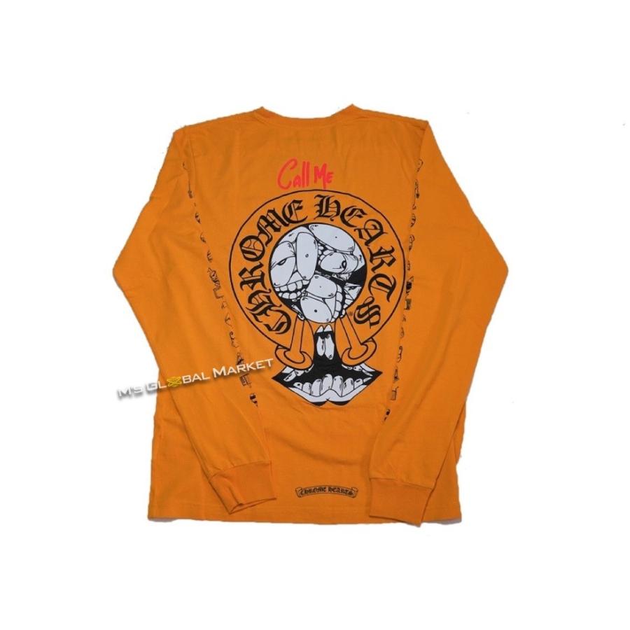 新品正規品 クロムハーツ Tシャツ ホースシュー イエロー メンズ 長袖 