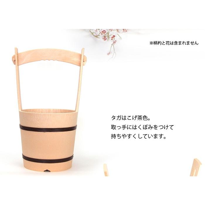 手桶 樹脂製・大+家紋+名前入れセット_2