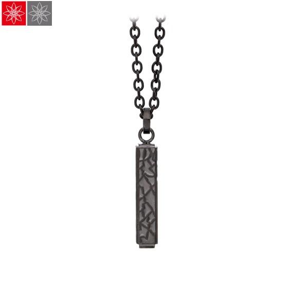 遺骨ペンダント おしゃれ 遺骨入れ メモリアル 遺骨アクセサリー 手元供養 ソウルジュエリー「SoulJewelry 『ハンマードスティック ブラック』ステンレス」