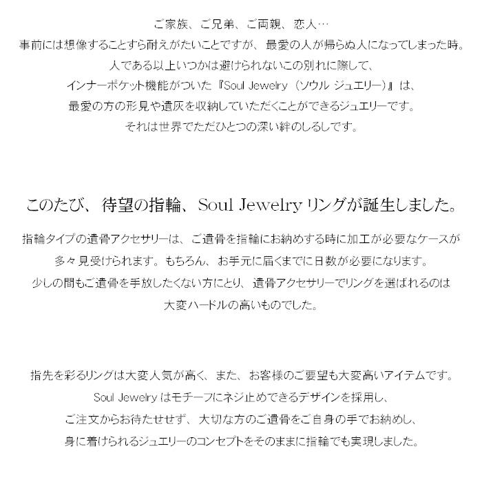 遺骨アクセサリー 指輪 遺骨リング 遺骨 遺灰 分骨 おしゃれ 遺骨入れ メモリアル SoulJewelry ソウルジュエリー 「チェーンリング サンテュール シルバー925」