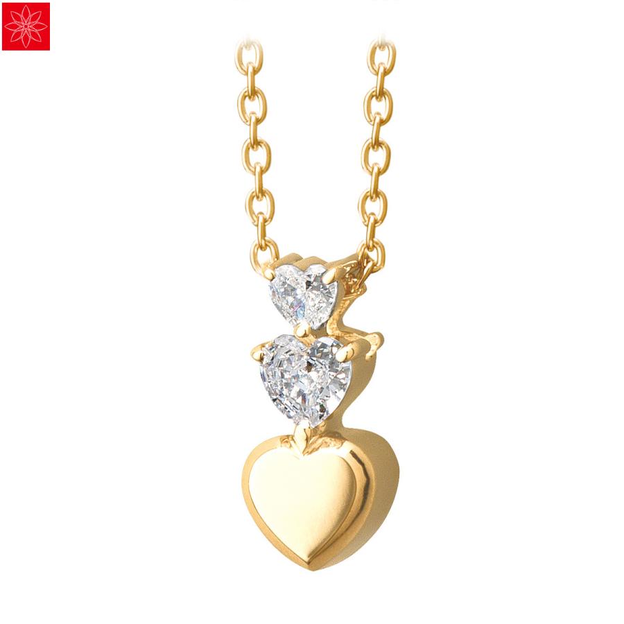 遺骨ペンダント Soul Jewelry Pour toi （プルトワ） ハート プレシオサ　キュービック・ジルコニア K10イエローゴールド (2209003133)