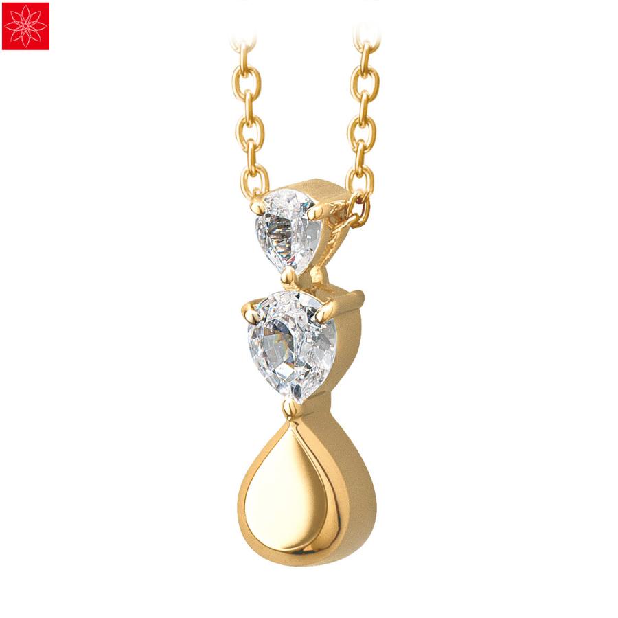 遺骨ペンダント Soul Jewelry Pour toi （プルトワ） ドロップ プレシオサ　キュービック・ジルコニア K10イエローゴールド (2209003142)