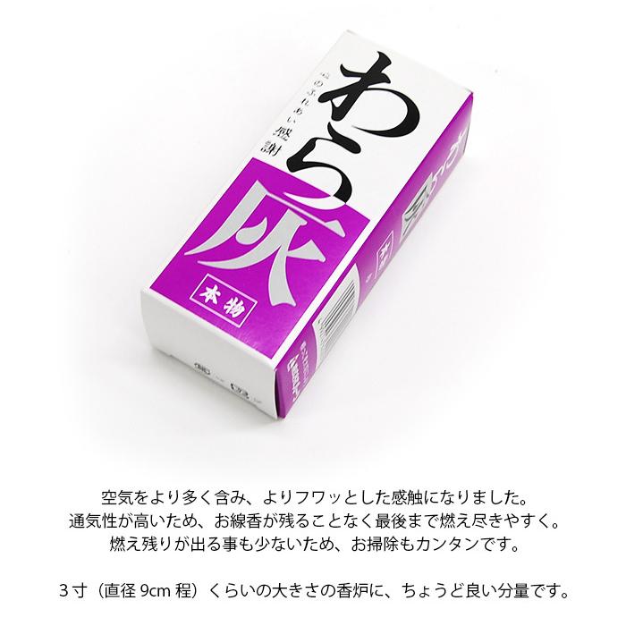 灰 藁灰 縦32横45高さ27の箱入り 綺麗な灰