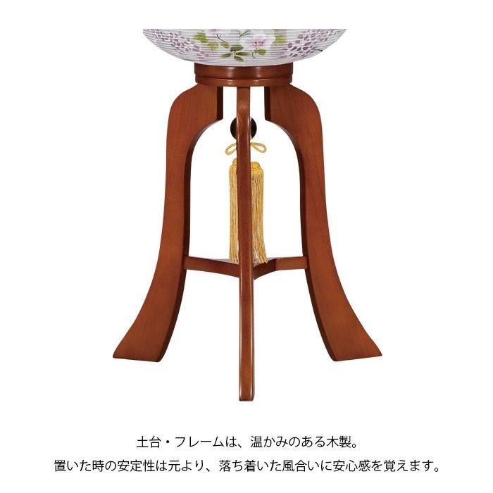 【ネットショップ限定価格!】【廻転灯】行灯提灯 廻転灯『天然木民芸塗』9号 ケヤキ色 絹張(156MG) (2208000411)_4