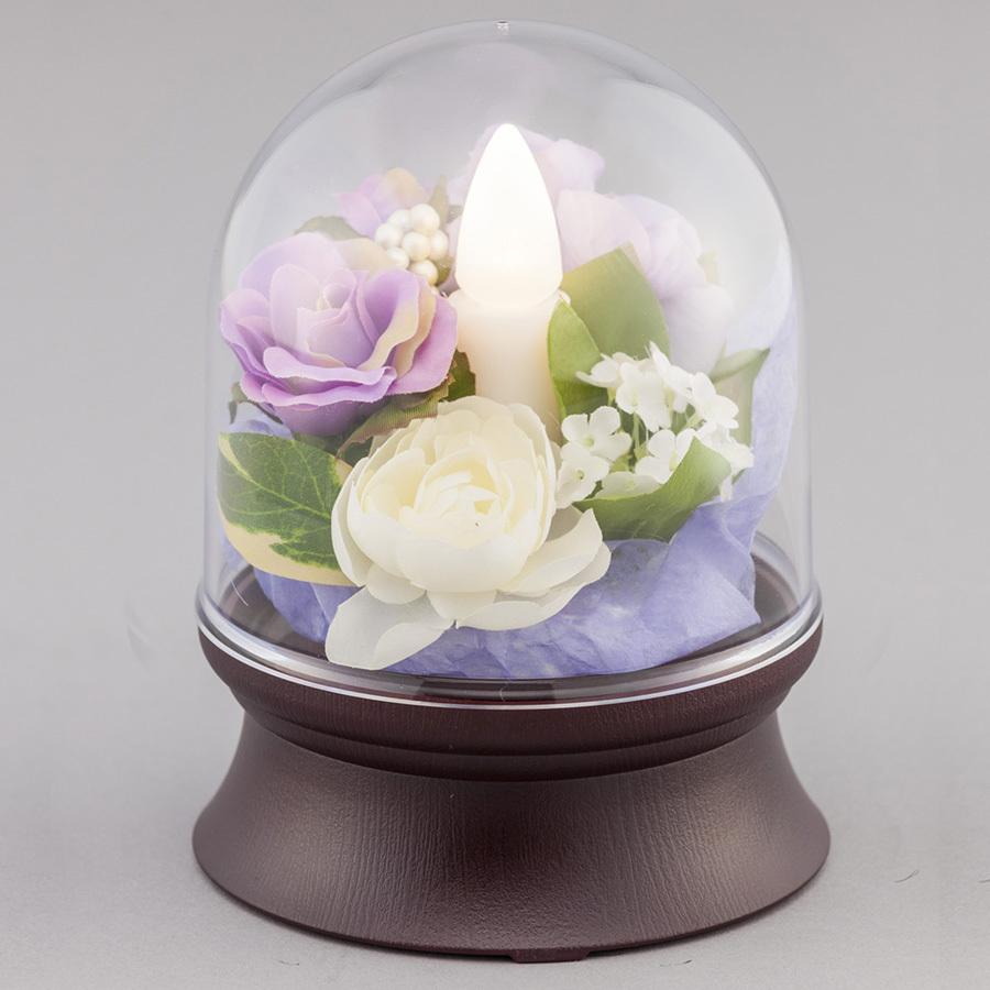 盆飾り お供え 花 Led 彩の華 ルミネ キャンドル ムラサキ 717 お盆 新盆