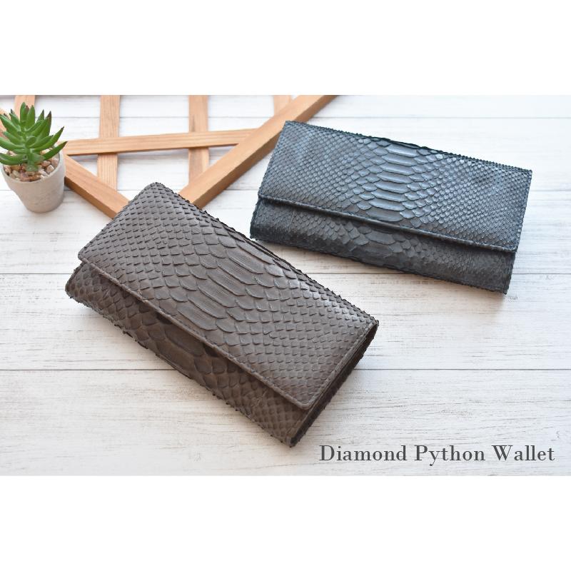 MGSABLE パイソン 長財布 メンズ レディース かぶせ 本革 蛇革