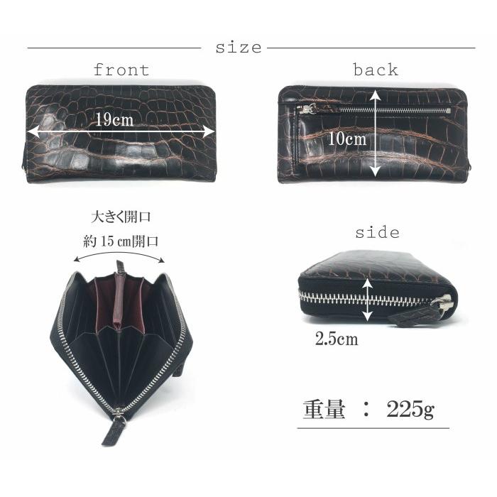 ハワイ限定、長財布、クロコ革 MGSABLE 長財布 クロコダイル レディース メンズ 本革 紳士 女性