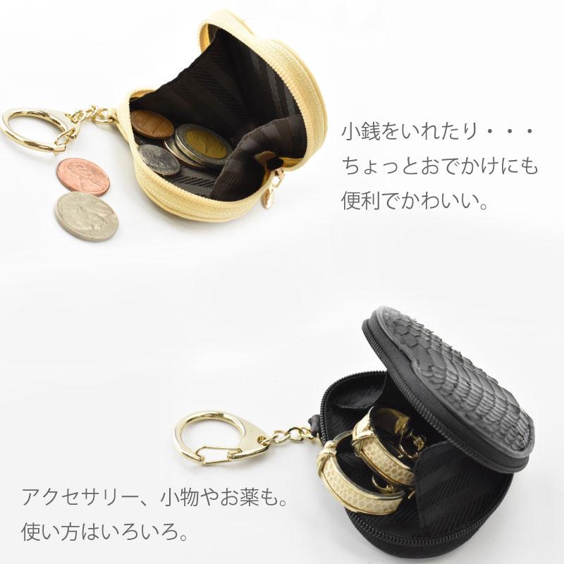 MGSABLE コインケース パイソン ヘビ革 小銭入れ レディース 緑