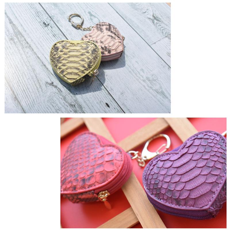 レディース小物 コインケース小物入れ新品未使用 MGSABLE コインケース パイソン ヘビ革 小銭入れ レディース 緑