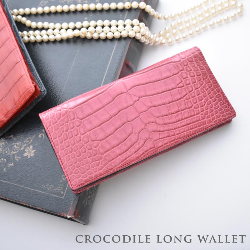 MGSABLE クロコダイル 無双 長財布 センター 一枚革 レディース メンズ