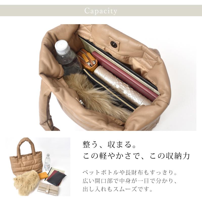 ハンドバッグ 本革 レディース キルティング トート ラムレザー 羊革