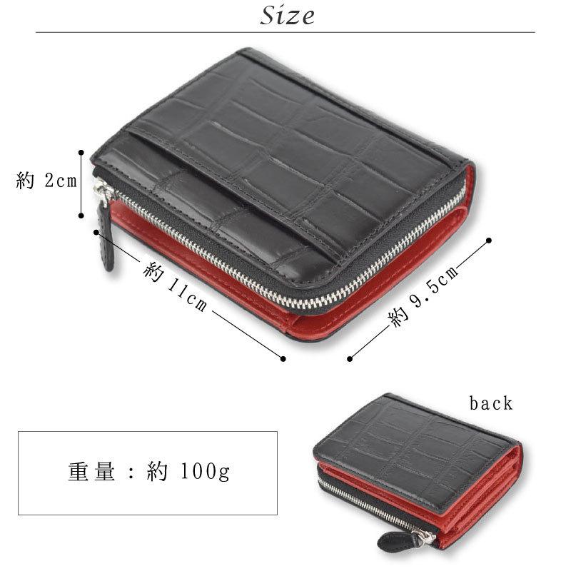 MGSABLE クロコダイル 二つ折り財布 メンズ レディース 本革 MGSABLE クロコダイル 二つ折り財布 メンズ レディース 本革