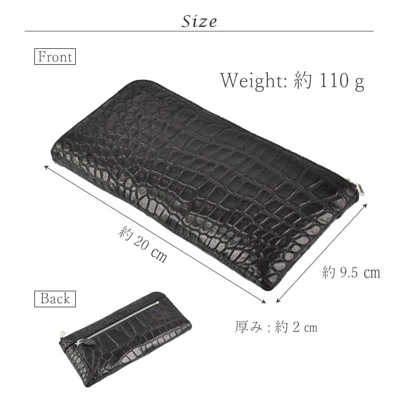 未使用級　リアルクロコダイル　ワニ革　本物　長財布　ブラウン　L字ファスナー MGSABLE 長財布 クロコダイル メンズ ワニ革 本物 本革 L字 ブラウン