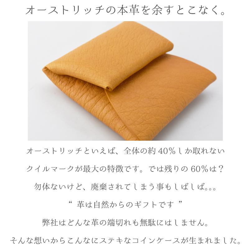 オーストリッチ コインケース メンズ レディース 本革 小銭入れ ダチョウ 本皮 小物入れ 駝鳥  プレゼント 黄色 緑 プレゼント 財布 | MGSABLE | 01
