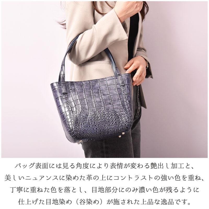 ハンドバッグ レディース クロコダイル 本革 ワニ革 リアルレザー 目地
