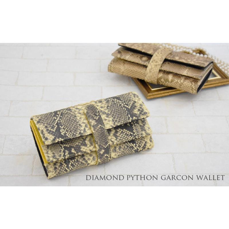 Seasonal Wrap入荷 上質革 カーキ パイソン財布 パイソン 長財布 大