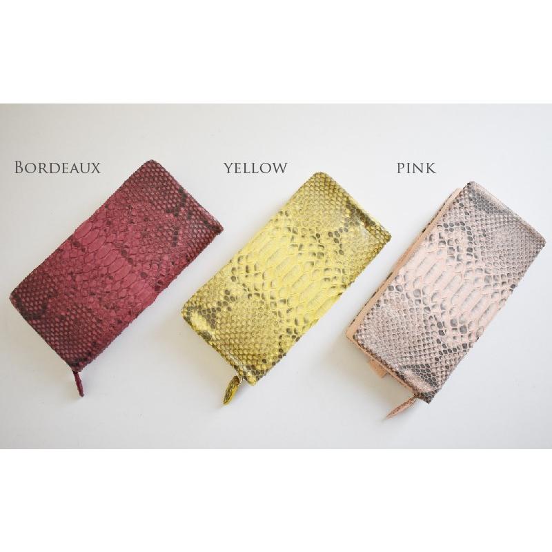 MGSABLE 長財布 パイソン ヘビ革 メンズ レディース スマホ入る 本革