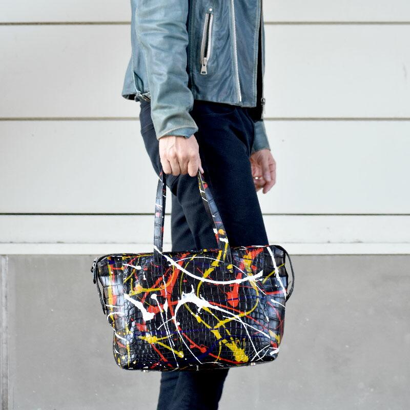 トートバック　ワニ皮 楽天市場】クロコダイルバッグ メンズ ブラック ワニ皮 ワニ革