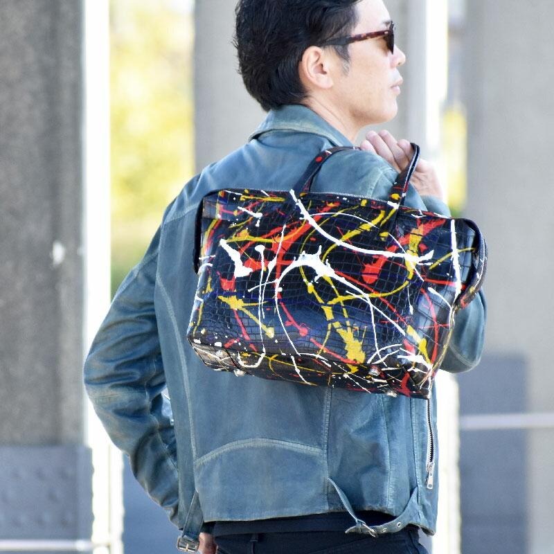 トートバック　ワニ皮 楽天市場】【10%オフクーポン】日本製 クロコダイル