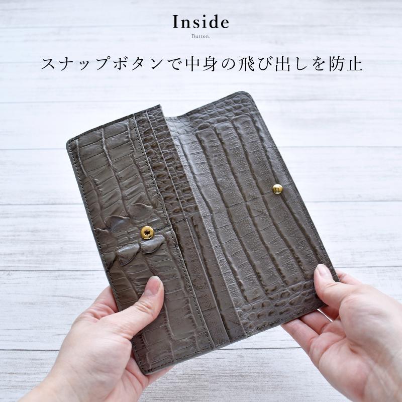 MGSABLE 長財布 クロコダイル メンズ レディース 薄型 鰐革 ワニ革
