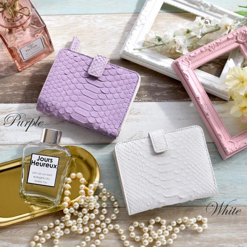 Riamasa（リアマッサ） 二つ折り財布 パイソン レディース ブランド