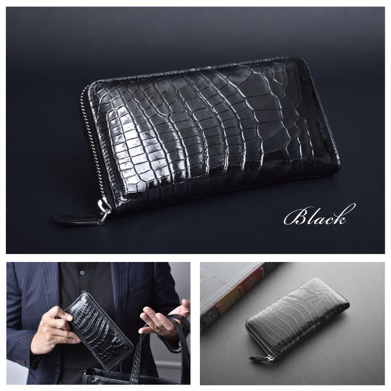 MGSABLE 長財布 クロコダイル レディース シャイニング ワニ革 MGSABLE 長財布 クロコダイル レディース シャイニング ワニ革