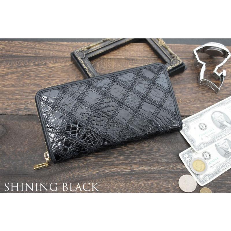 MGSABLE 長財布 クロコダイル レディース ラウンド シャイニング MGSABLE 長財布 クロコダイル レディース ラウンド シャイニング