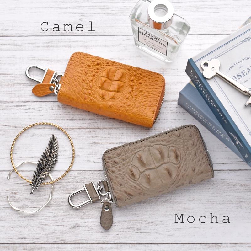 キーケース クロコダイル 本革 キーホルダー クラウンマーク