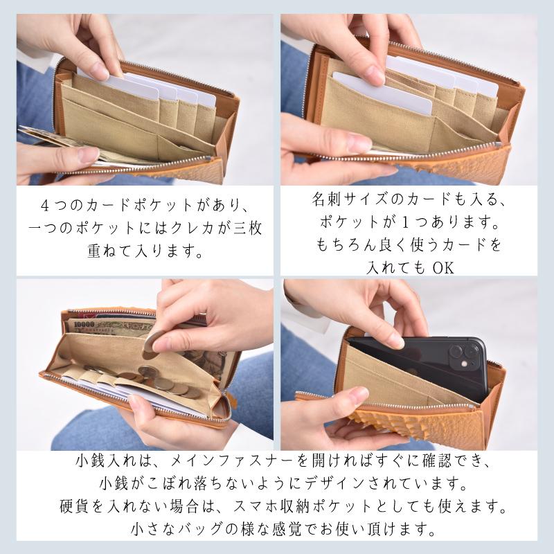 長財布 クロコダイル メンズ ワニ革 鰐革 本物 レディース 本革 グリーン 緑  軽量 小さい スマホ入る l字 母の日 プレゼント 20代 30代 40代｜mgsable｜13