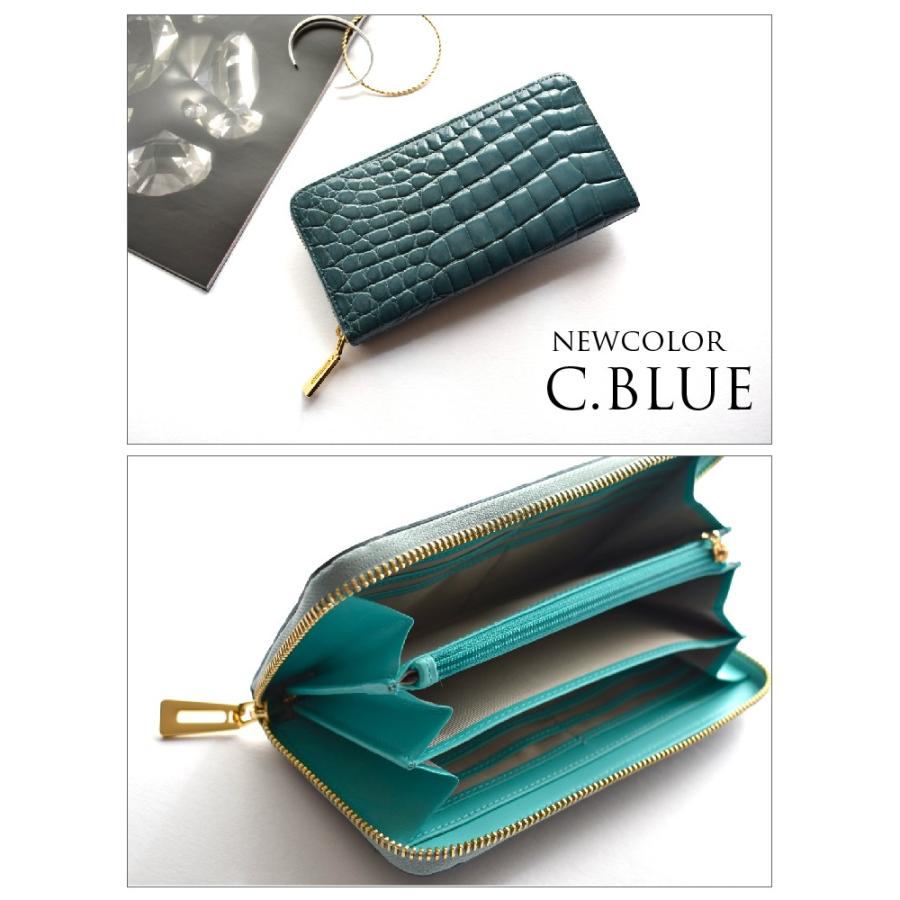MGSABLE 長財布 クロコダイル レディース シャイニング ワニ革 MGSABLE 長財布 クロコダイル レディース シャイニング ワニ革