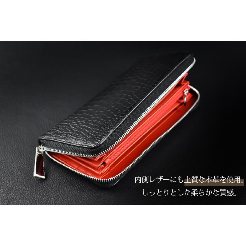 MGSABLE 長財布 クロコダイル メンズ センター取り 一枚革 MGSABLE 長財布 クロコダイル メンズ センター取り 一枚革