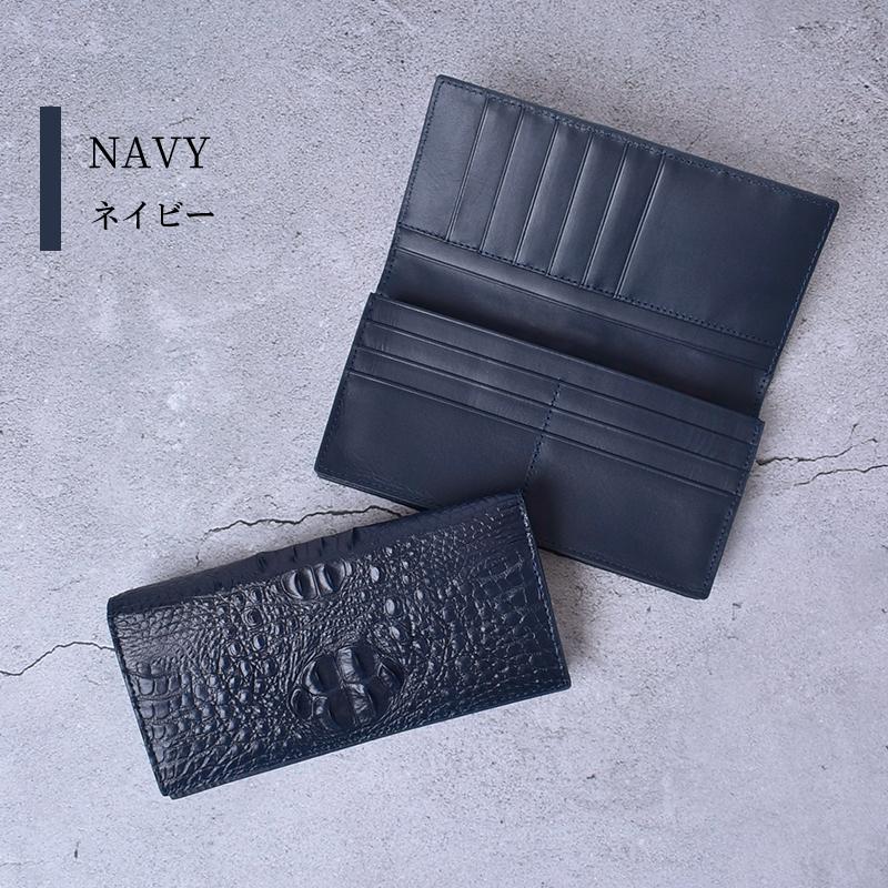長財布 クロコダイル メンズ 札入 ワニ革 クラウンマーク 本革
