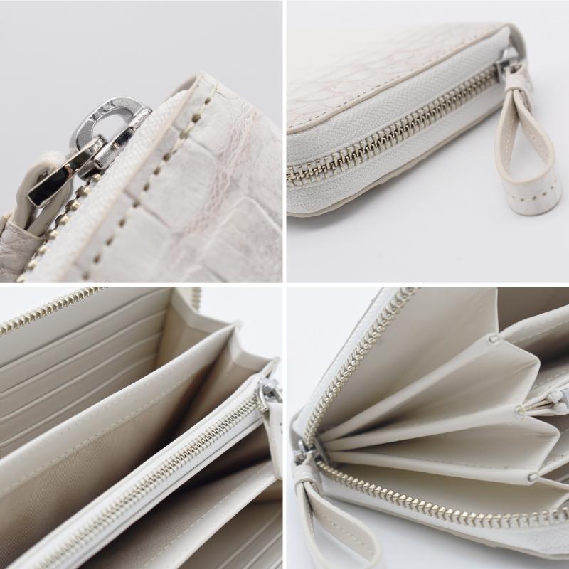 クロコダイル 長財布 メンズ レディース ワニ革 ヒマラヤ 染め 本革