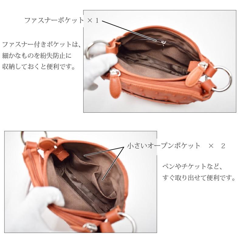 オーストリッチ ミニバッグ ポシェット レディース 本革 2way 鞄 小さい 婦人 プレゼント ギフト 本皮|mgsable|06