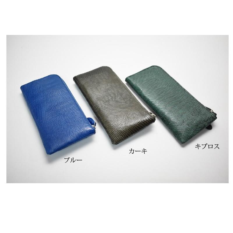 MGSABLE 長財布 本革 メンズ レディース リザード 蜥蜴 財布 L字  