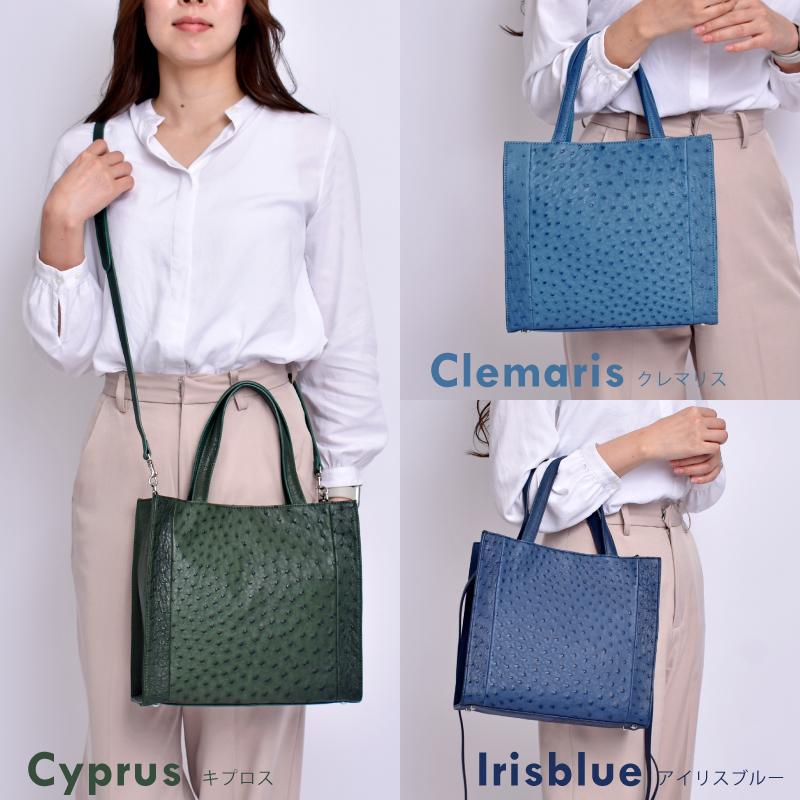 MGSABLE オーストリッチ バッグ レディース スクエアバッグ 2way MGSABLE オーストリッチ バッグ レディース スクエアバッグ 2way