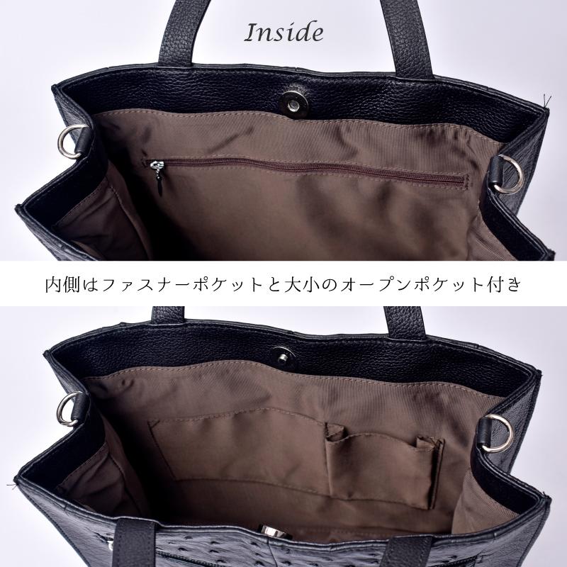 MGSABLE オーストリッチ バッグ レディース スクエアバッグ 2way MGSABLE オーストリッチ バッグ レディース スクエアバッグ 2way