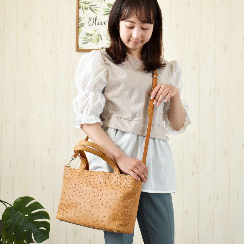 MGSABLE オーストリッチ ハンドバッグ レディース 駝鳥 ダチョウ MGSABLE オーストリッチ ハンドバッグ レディース 駝鳥 ダチョウ