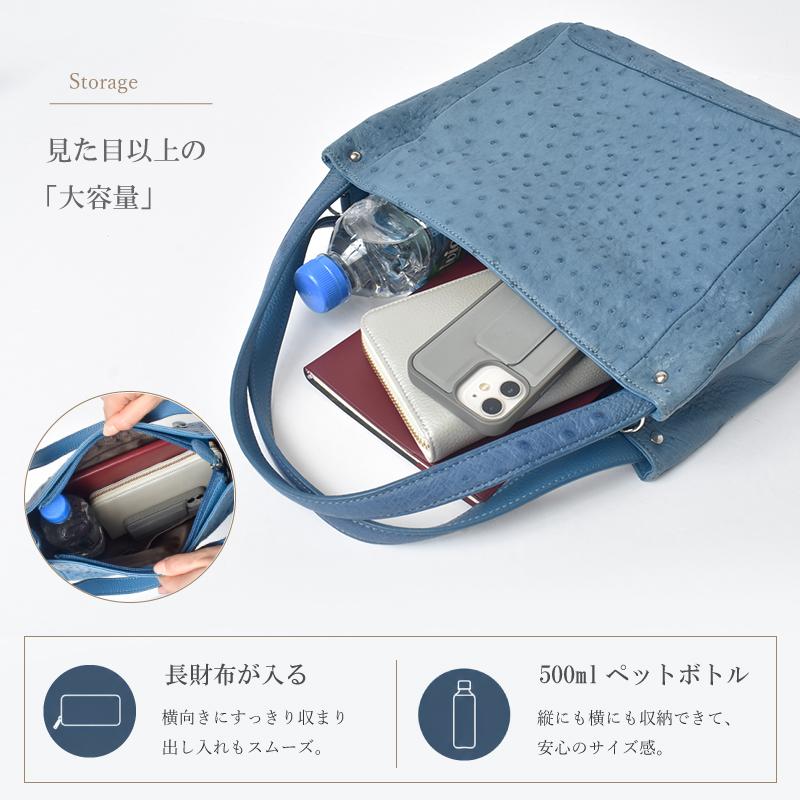ハンドバッグ オーストリッチ 2way ショルダーバッグ 鞄 本革 本物