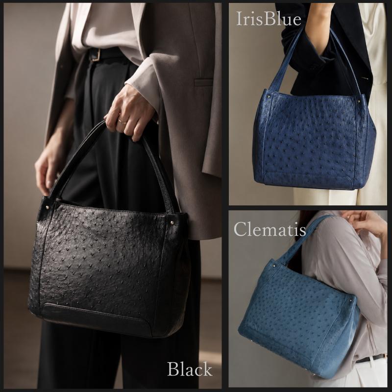 ハンドバッグ オーストリッチ 2way ショルダーバッグ 鞄 本革 本物