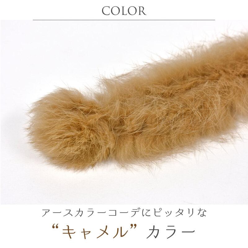マフラー レディース リアルファー ラビット スヌード ネックウォーマー かわいい 温活 軽い 送料無料  プレゼント 女性 | MGSABLE | 02
