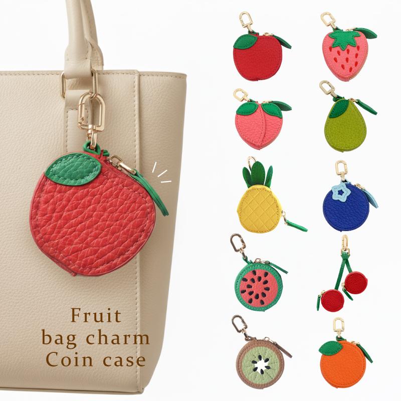 バッグチャーム レディース コインポーチ フルーツ型 ミニポーチ 小型 小物入れ 小さめ カラビナフック キーホルダー 可愛い PUレザー 女性 ギフト 送料無料 |  | 25