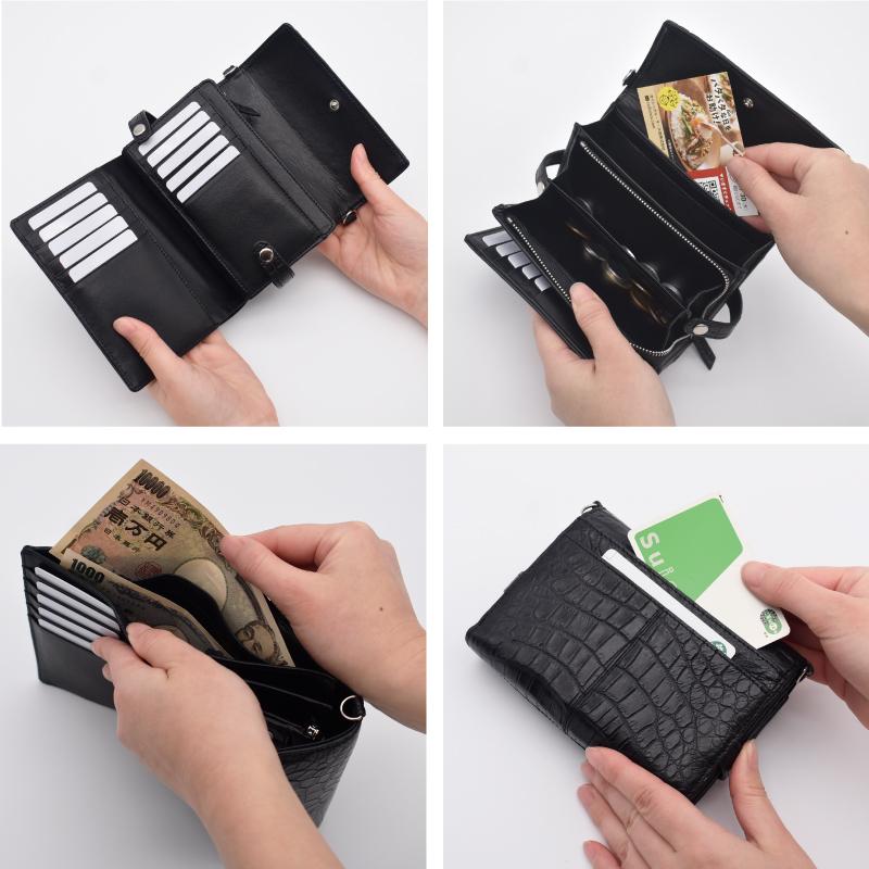 MGSABLE 福袋 2026 クロコダイル 財布ポシェット 折り財布 マフラー