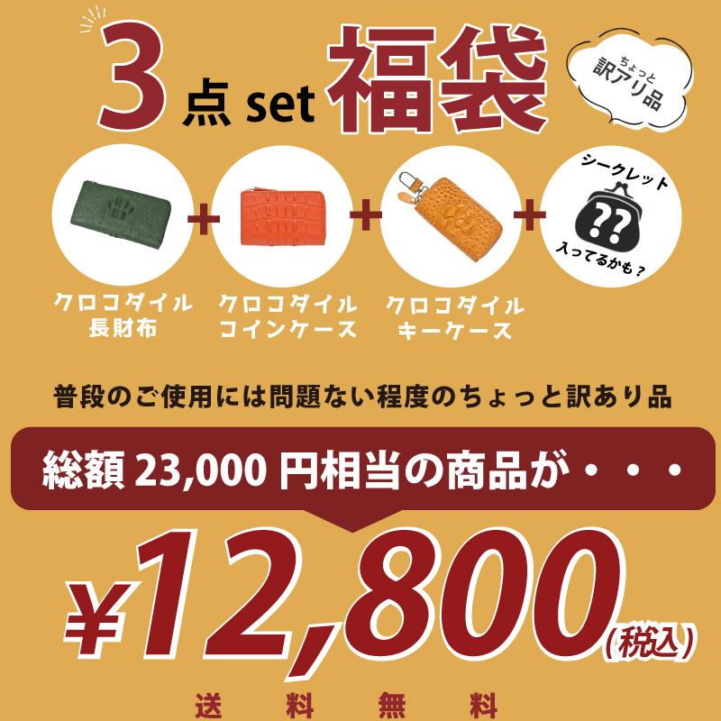 MGSABLE 福袋 2026 クロコダイル 本革 財布 コインケース キーケース 3