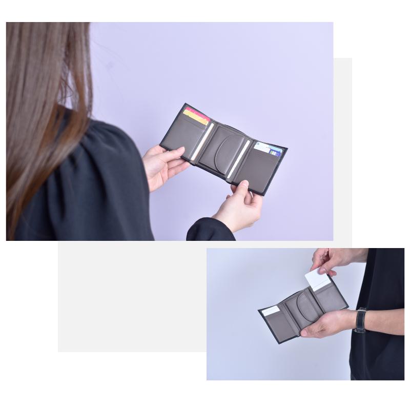 MGSABLE 折り財布 3つ折り コンパクト 小さい サイフ 本革 レディース