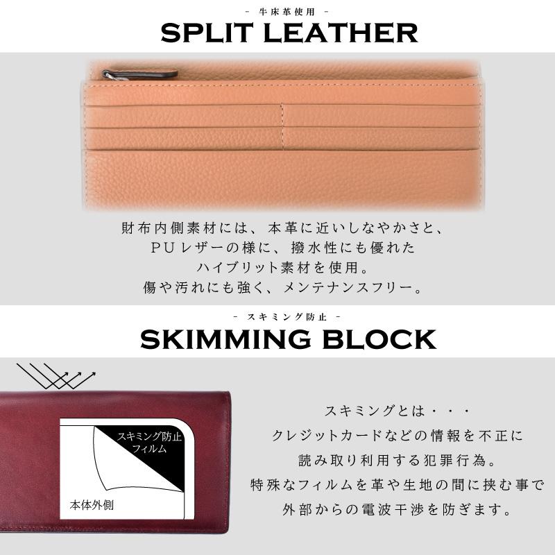 長財布 メンズ 本革 札入れ 小銭入れ付 薄い ブランド ゴートレザー